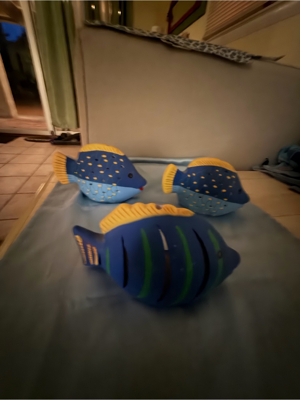 Blue & Yellow Decorative Fish Toy – Pack of 3 by Penco